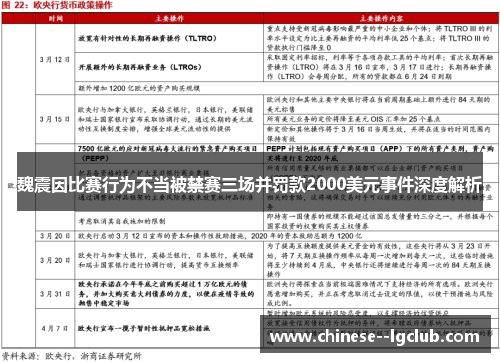 魏震因比赛行为不当被禁赛三场并罚款2000美元事件深度解析